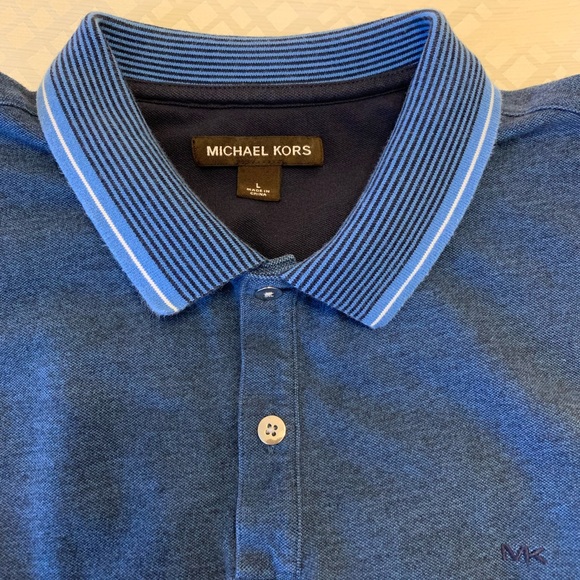 MICHAEL KORS MENS - Polo Shirt In Dark Blue (Size Medium) - Picture 6 of 8